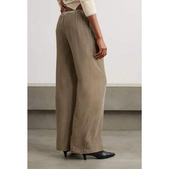 La Ligne Velvet Wide-leg Pants In Mushroom S - Picture 10 of 10